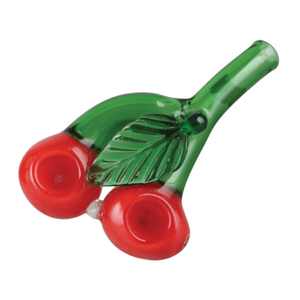 Double Cherry Glass Hand Pipe – 5.5″