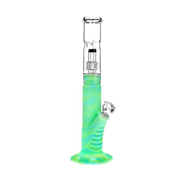 Medusa Customs Silicone Straight Pipe w/Percolator Water Pipe - Image 4