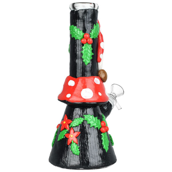 Mushroom Gnome Glass & Enamel Water Pipe – 9.5″ / 14mm F - Image 2