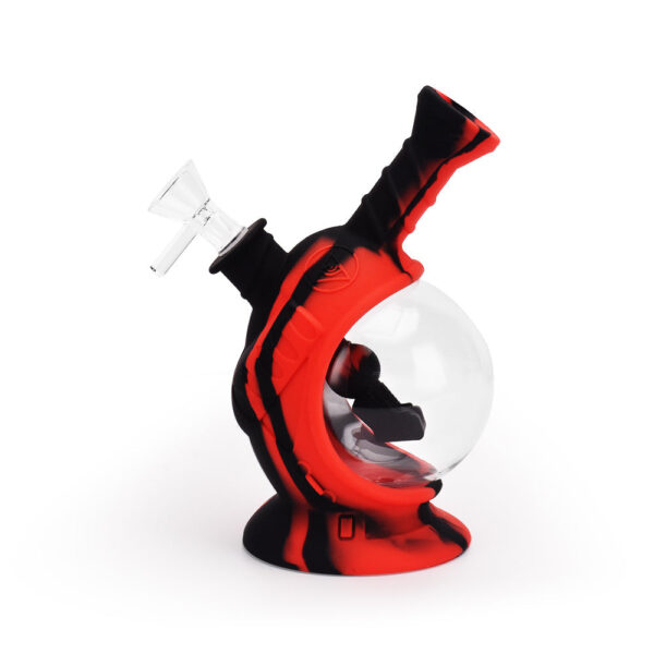 Ritual – 7.5” Silicone Astro Bubbler – Black & Red - Image 2