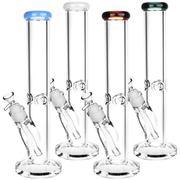 Classic Straight Tube Water Pipe | 14mm F | Colors Vary - Image 4