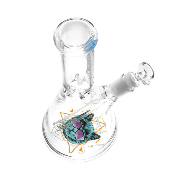 Pulsar Bottoms Up Sacred Cat Geometry Water Pipe – 10″/14mm F - Image 2