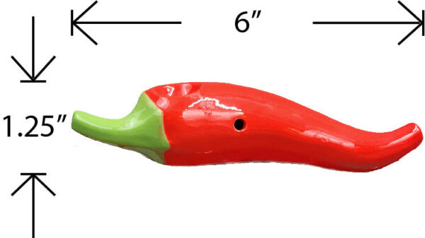 mini chili pepper pipe – red - Image 8