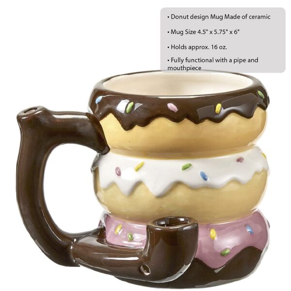Donut mug – pipe – novelty mug - Image 4
