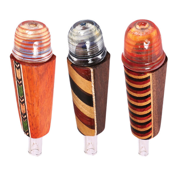 Wood & Glass Mini Torpedo Hybrid Pipe