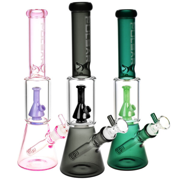 Pulsar Beaker on Beaker Water Pipe – 11.5″/14mm F/Colors Vary