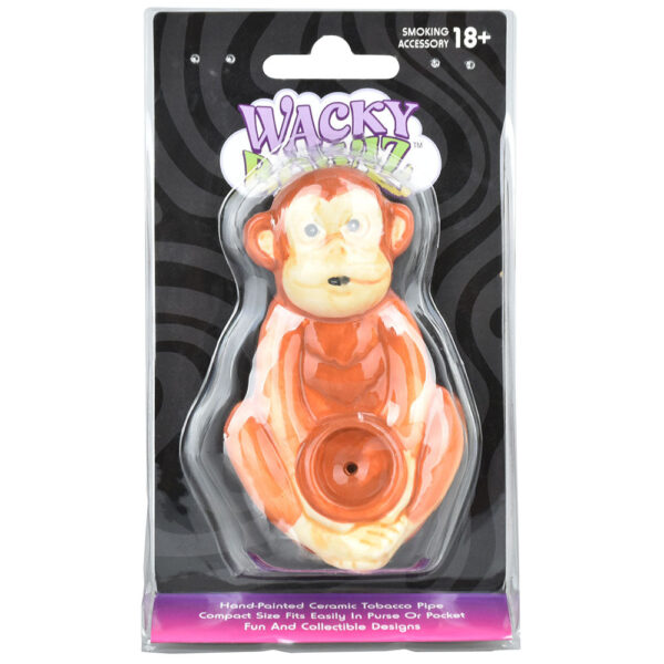 Wacky Bowlz Monkey Ceramic Hand Pipe | 4″ - Image 3