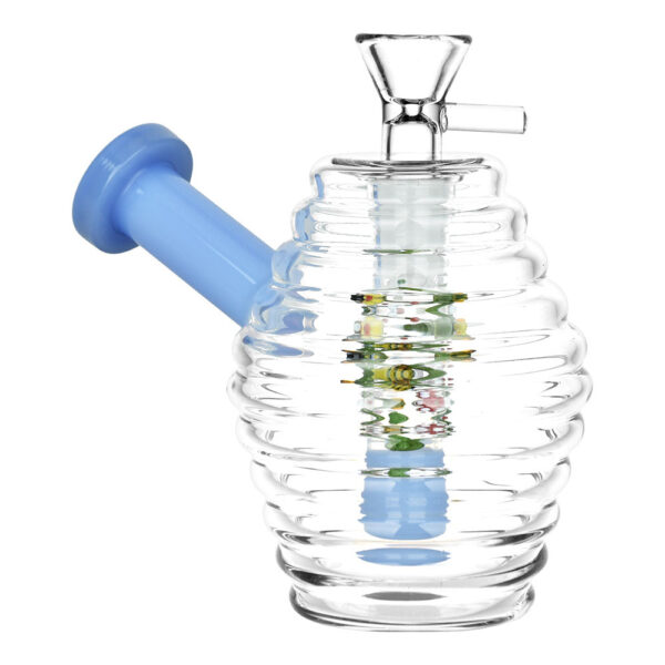 What’s The Buzz Glass Water Pipe – 4″ / 14mm F / Colors Vary - Image 2