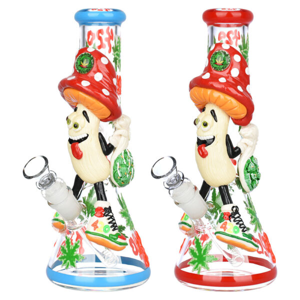 Stoney Shroom Bro 3D Painted Water Pipe | 10.25″ | 14mm F