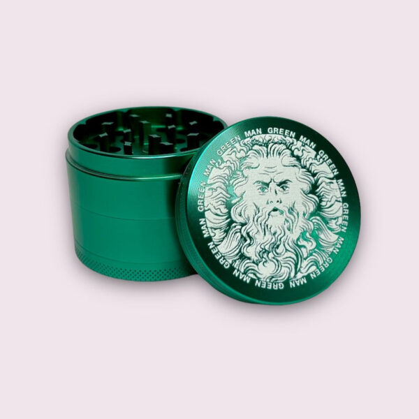 Green Man Green Aluminum 4-Piece Grinder, 2″