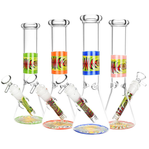 Vacillating Vibe Beaker Water Pipe – 9.75″ / Colors Vary