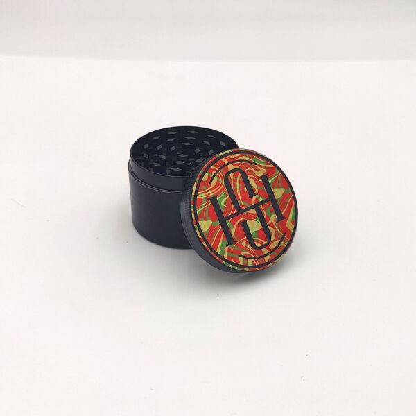 High Society – 4 PC 63mm Ceramic Teflon Coated Grinder – Rasta - Image 7