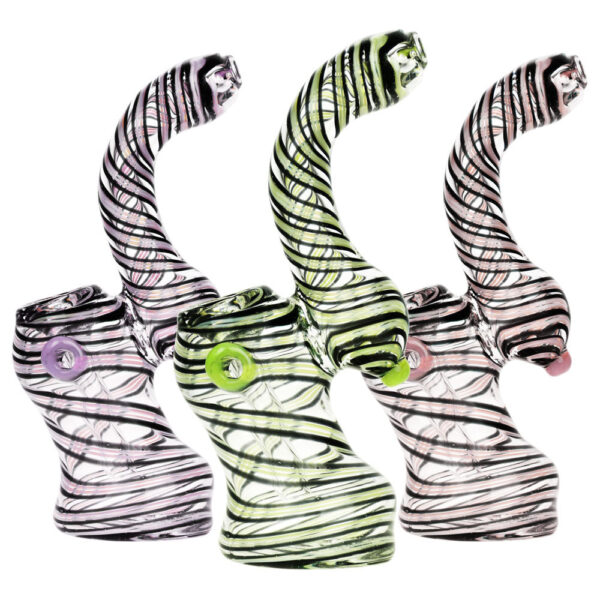 Black Swirl Bubbler – 6″ / Colors Vary
