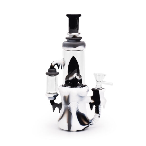 Ritual – 8.5” Silicone Rocket Recycler – Black & White