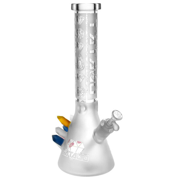 Tataoo Glass Diamonds Beaker Water Pipe – 15″ / 14mm F - Image 2