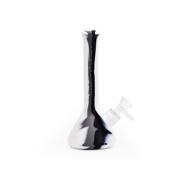 Ritual – 7.5” Deluxe Silicone Mini Beaker – Marble (Black & White) - Image 2