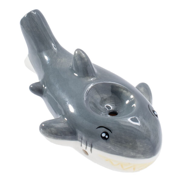 Wacky Bowlz Shark Ceramic Pipe – 3.75″