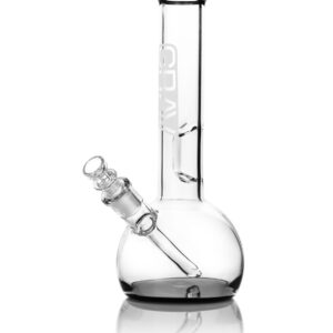 GRAV® Small, Black Accent Round Base Water Pipe