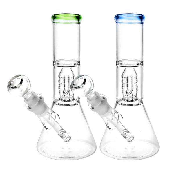 Stacked Showerhead Perc Beaker Water Pipe – 8″ / 14mm F