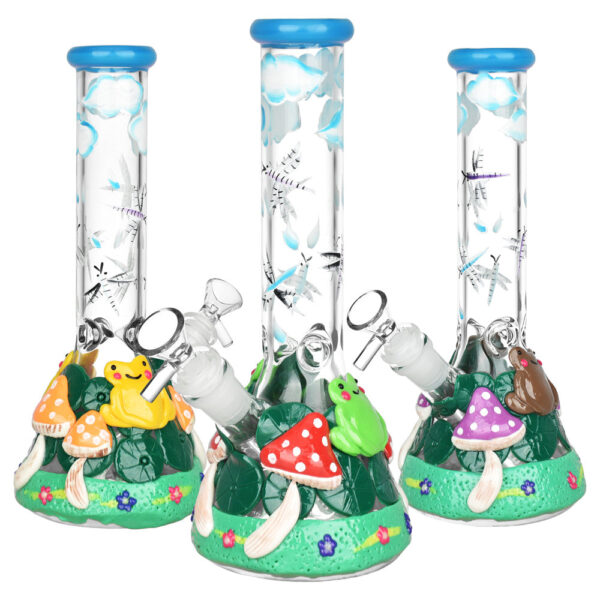 Froggy Friend Fun-guy Beaker Water Pipe | 10″ | 14mm F