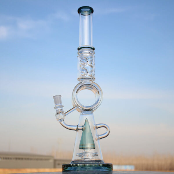 18.5″ Recycler Style Donut Percolator Glass Water Pipe - Image 5
