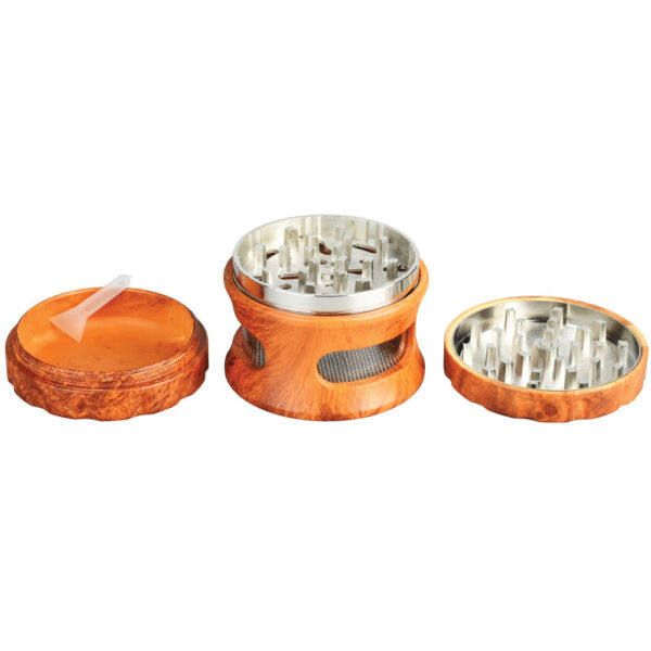 Resin Faux Wood Grinder w/ View Window - Image 2