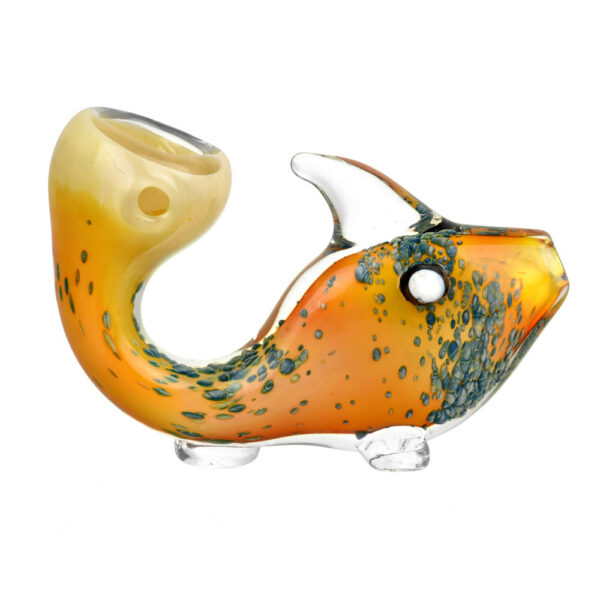Standing Fritted Tropical Fish Hand Pipe | Colors Vary - Image 2