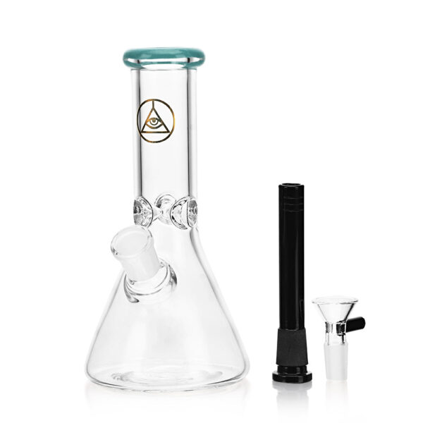 Ritual Smoke – Daily Driver 8″ Beaker w/ American Color Accents – Turquoise - Image 3