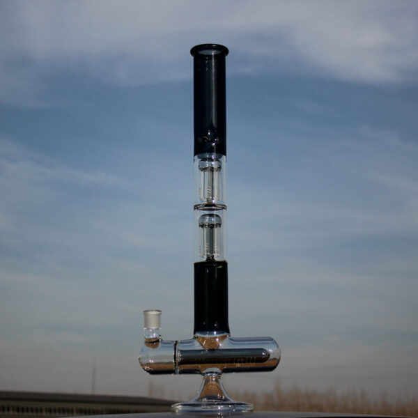 18″ Inline and Dual Arm Percolated Glass Water Pipe - Image 3