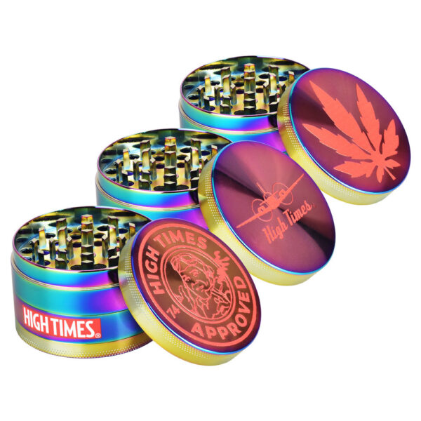 High Times® Metal Grinder | 4pc | 2.5″| Chameleon | 6pc Display - Image 2