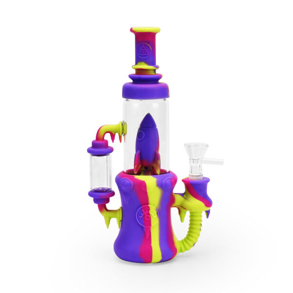 Ritual – 8.5” Silicone Rocket Recycler – Miami Sunset