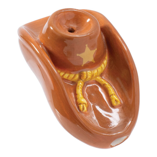 Wacky Bowlz Cowboy Hat Ceramic Pipe – 4″ - Image 2
