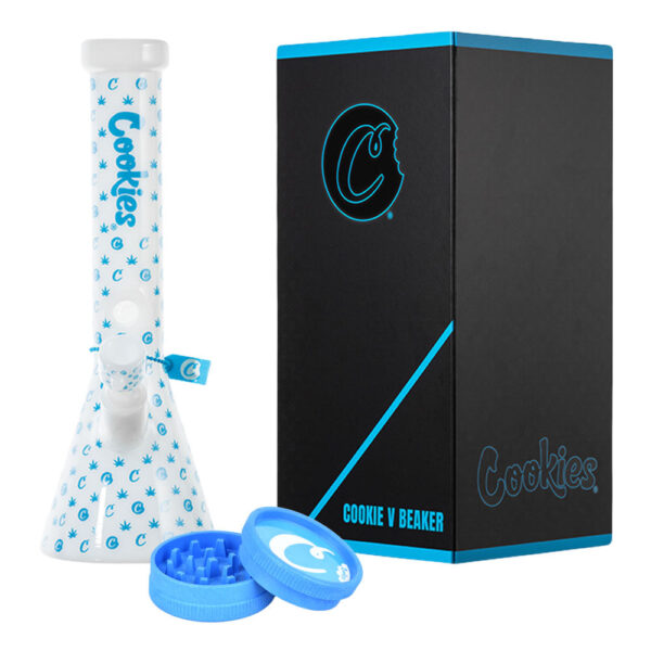 Cookies V Beaker Glass Water Pipe | 13.75″ | 14mm F - Image 2