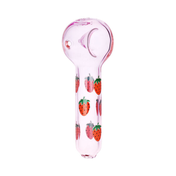 Pulsar Fruit Series Strawberry Cough Herb Pipe Glow Duo – 10″ / 14mm F - Image 6