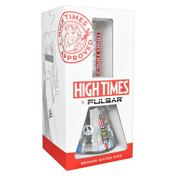 High Times x Pulsar Beaker Water Pipe – Uncle Sam / 10.5″ / 14mm F - Image 3