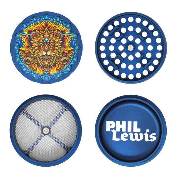 Cali Crusher Homegrown Phil Lewis Lion Grinder -4pc/2.35″ - Image 3