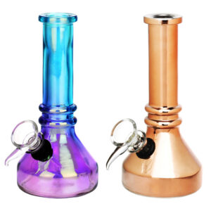 Metallic Sunset Beaker Water Pipe – 6.25″/Colors Vary