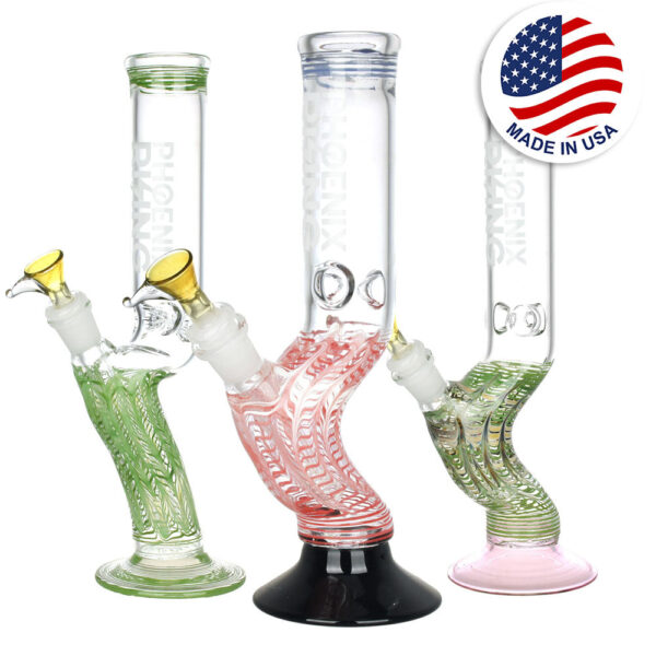 Phoenix Rising Hand Grip Water Pipe – 12″/14mm F/Colors Vary