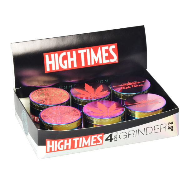 High Times® Metal Grinder | 4pc | 2.5″| Chameleon | 6pc Display