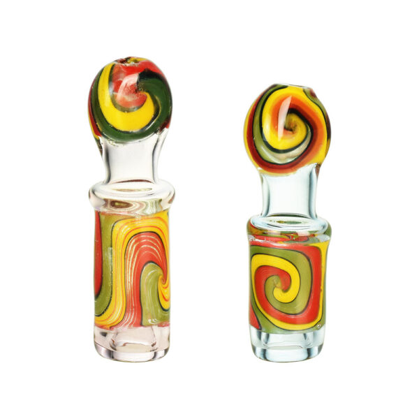 Rasta Rocket Chillum Pipe – 3.25″/ Colors Vary