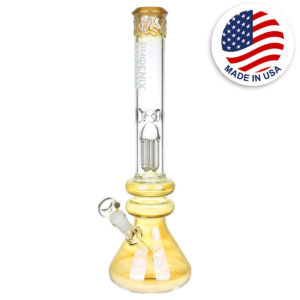 Phoenix Rising Double Bauble Beaker Water Pipe -17.5″/14mm F