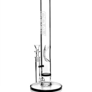 GRAV® Large, Black Accent Straight Base w/ Disc Water Pipe