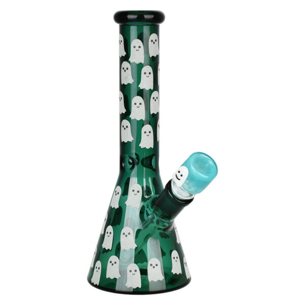 Ghostly Glow Beaker Water Pipe | 10″ | 14mm F - Image 4
