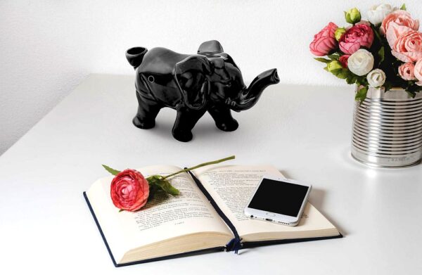 Elephant Novelty Pipe – Black Color - Image 4