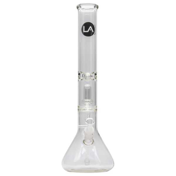 LA Pipes Thick Glass Beaker Showerhead Perc Bong - Image 6