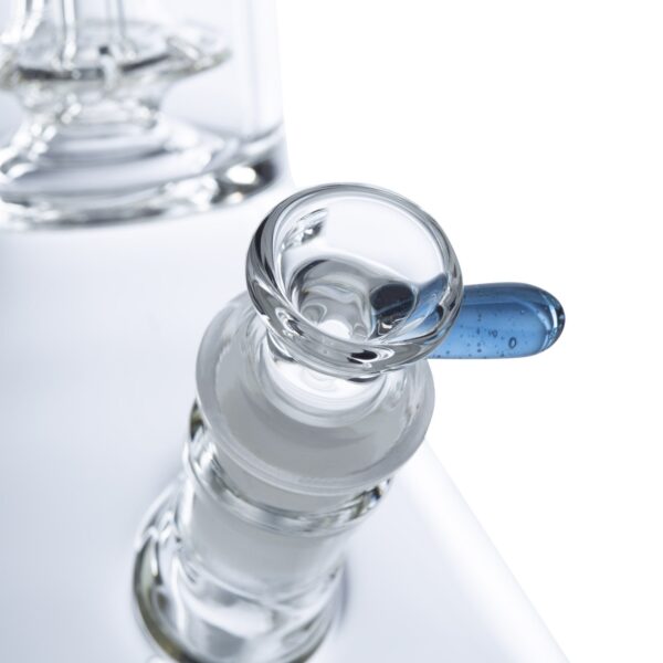 Geo’s Glass 14in Crystal Circ Perc Beaker Bong – Atomic Stardust + Blu-V - Image 6