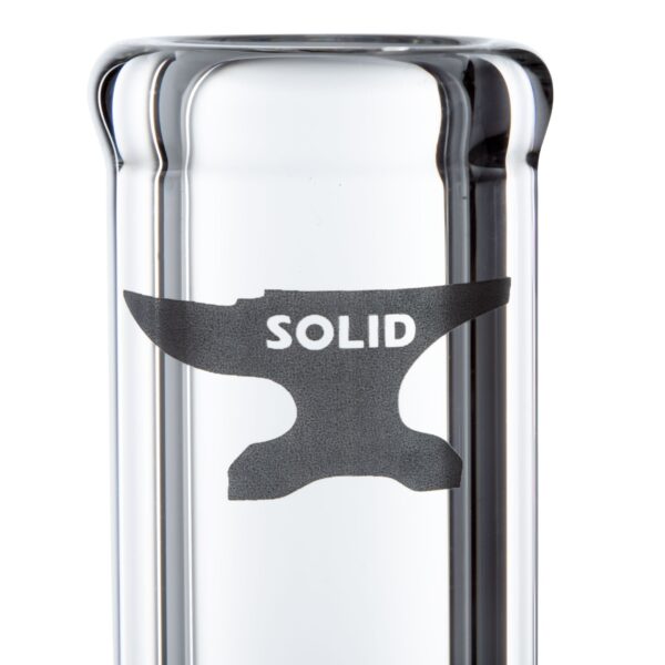 Solid Glass 12in Sculpted Neck Barrel Beaker Bong - Image 7