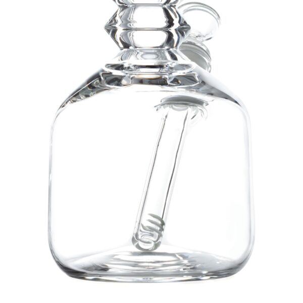 Solid Glass 12in Sculpted Neck Barrel Beaker Bong - Image 6