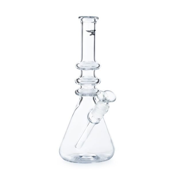 Solid Glass 12in Triple Ring Beaker Bong