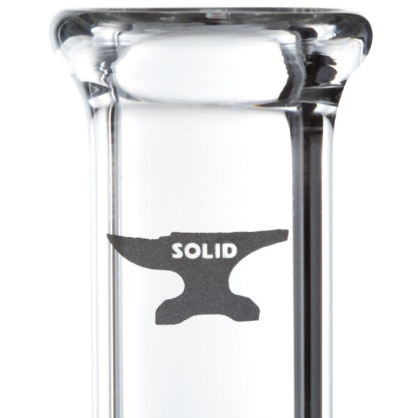 Solid Glass 12in Triple Ring Beaker Bong - Image 6